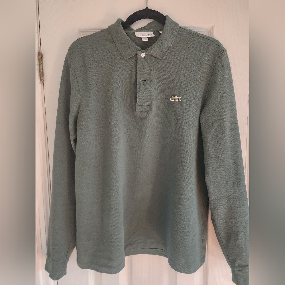 Lacoste Men's Green Polo Shirt Size 4
